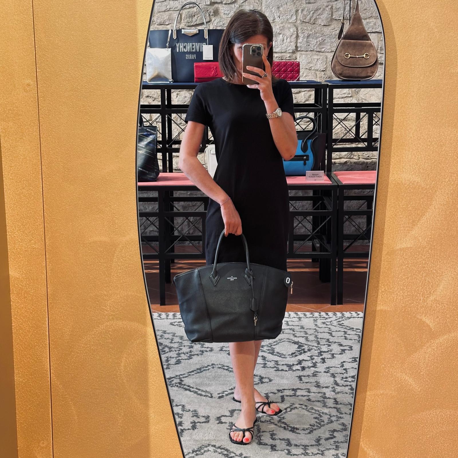 Louis Vuitton Borsa Soft Lockit MM Veau Cachemire Nera