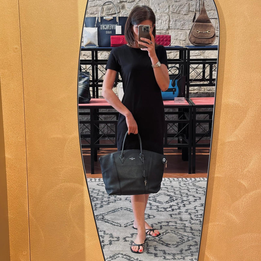 Louis Vuitton Borsa Soft Lockit MM Veau Cachemire Nera