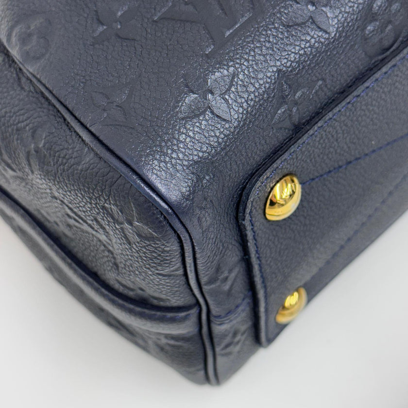 Louis Vuitton Borsa Speedy Bandoulière 25 in Pelle Monogram Empreinte Blu