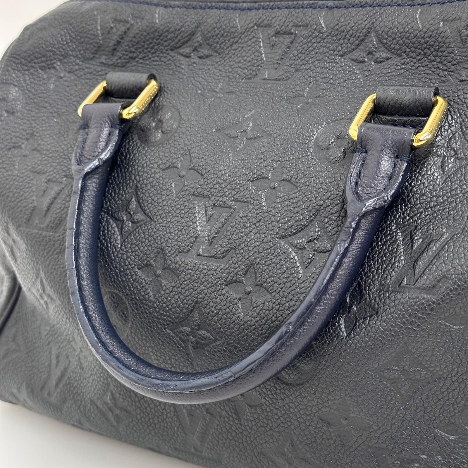 Louis Vuitton Borsa Speedy Bandoulière 25 in Pelle Monogram Empreinte Blu
