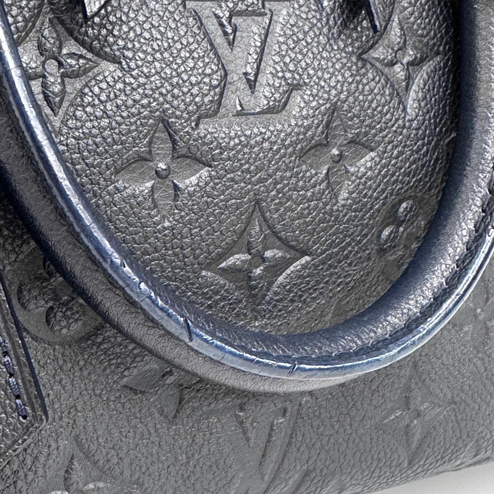 Louis Vuitton Borsa Speedy Bandoulière 25 in Pelle Monogram Empreinte Blu