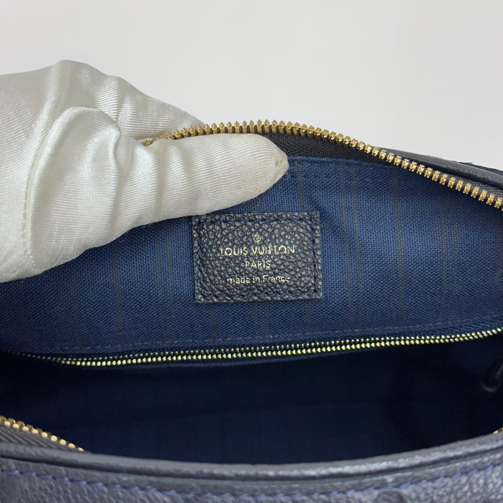 Louis Vuitton Borsa Speedy Bandoulière 25 in Pelle Monogram Empreinte Blu