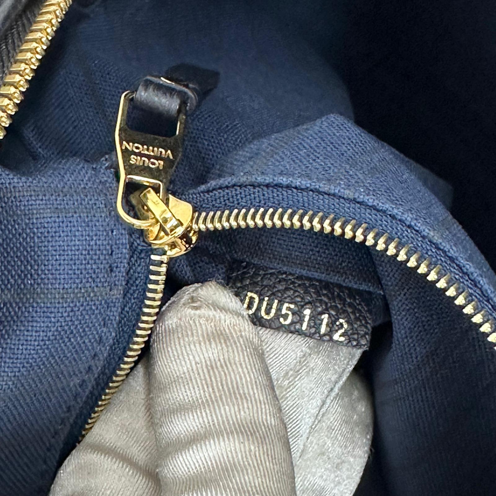 Louis Vuitton Borsa Speedy Bandoulière 25 in Pelle Monogram Empreinte Blu