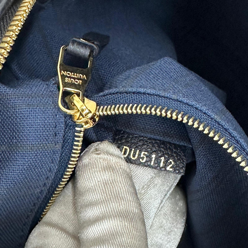 Louis Vuitton Borsa Speedy Bandoulière 25 in Pelle Monogram Empreinte Blu