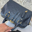 Louis Vuitton Borsa Speedy Bandoulière 25 in Pelle Monogram Empreinte Blu