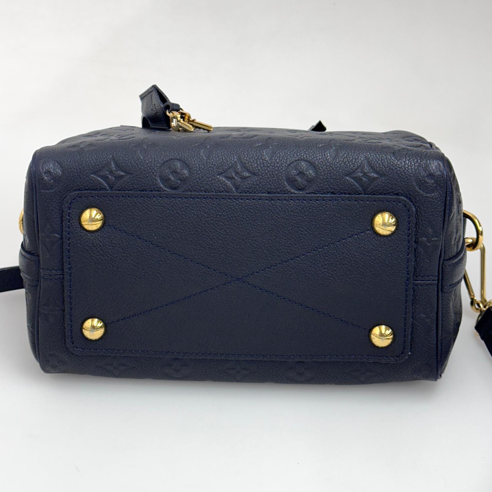Louis Vuitton Borsa Speedy Bandoulière 25 in Pelle Monogram Empreinte Blu