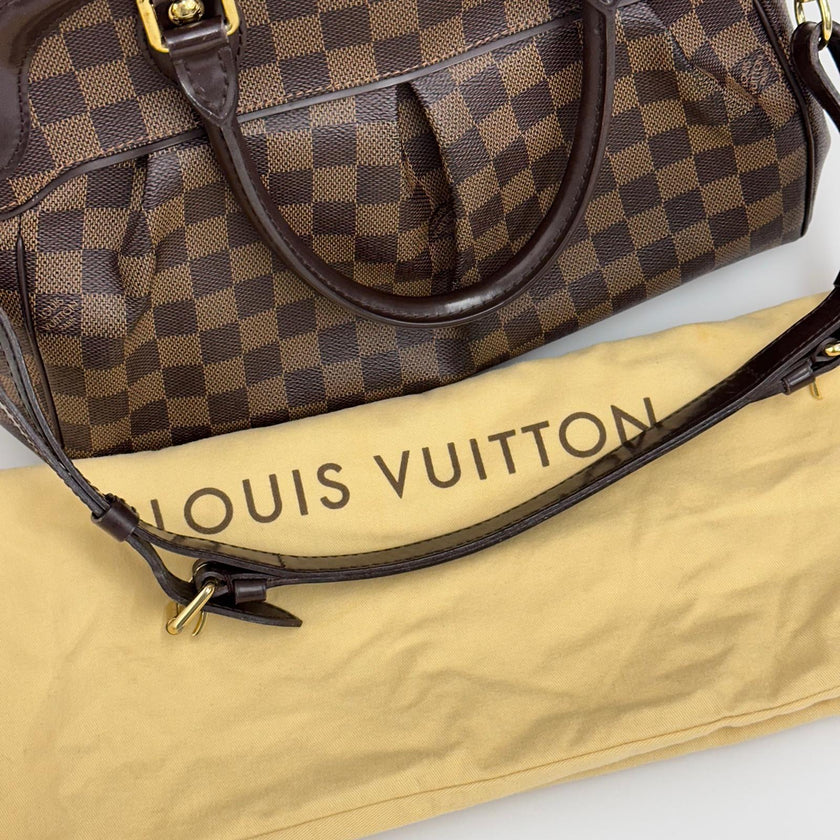 Louis Vuitton Borsa Trevi PM a mano e tracolla in tela Damier Ebene