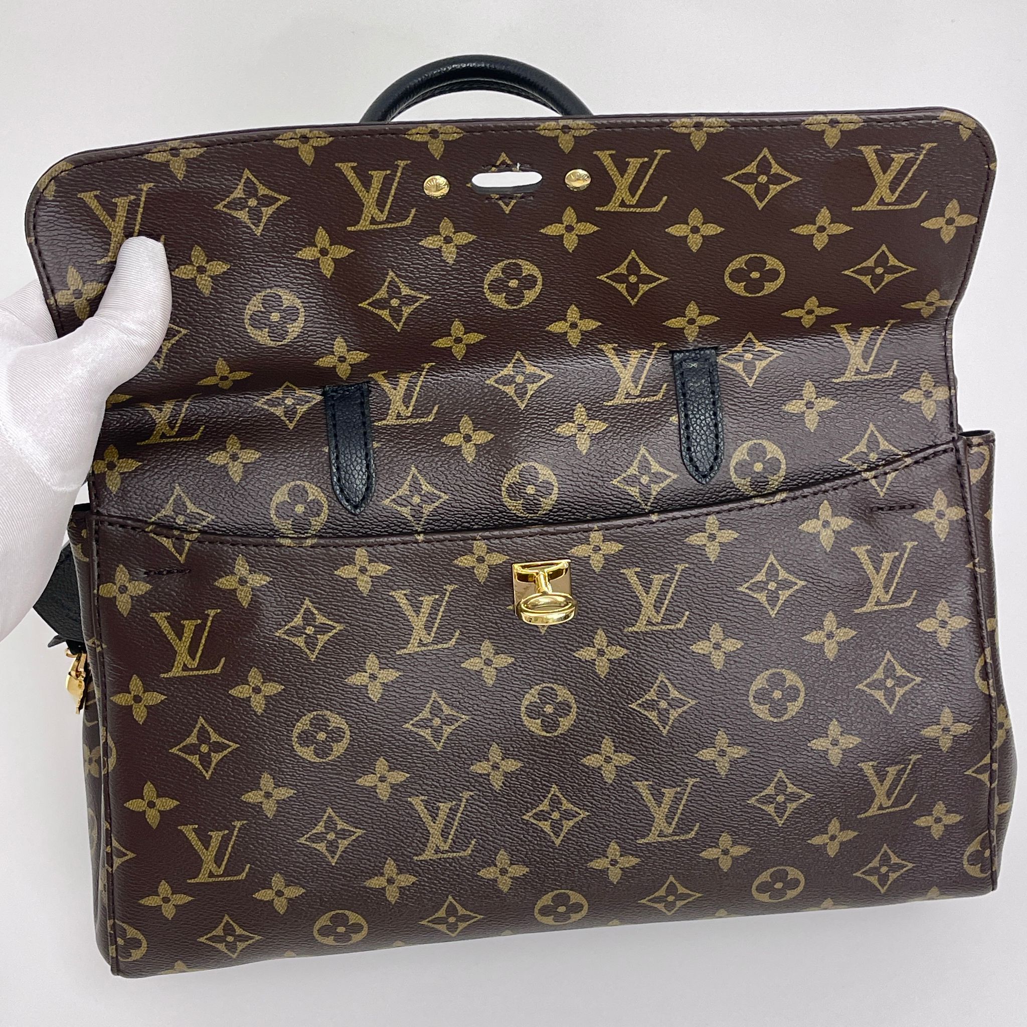Louis Vuitton Borsa a Mano Venus in Tela Monogram e Pelle Nera