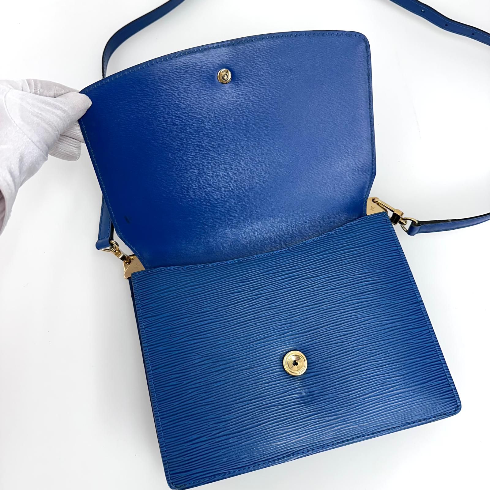 Louis Vuitton Borsa a Tracolla Saint Cloud Epi Toledo Blue