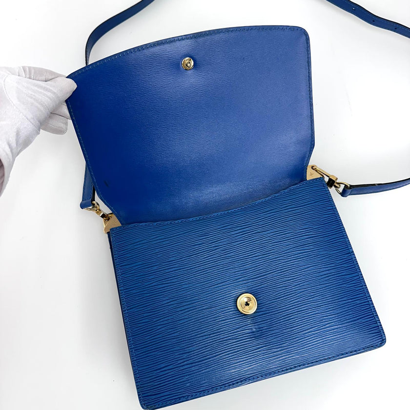 Louis Vuitton Borsa a Tracolla Saint Cloud Epi Toledo Blue