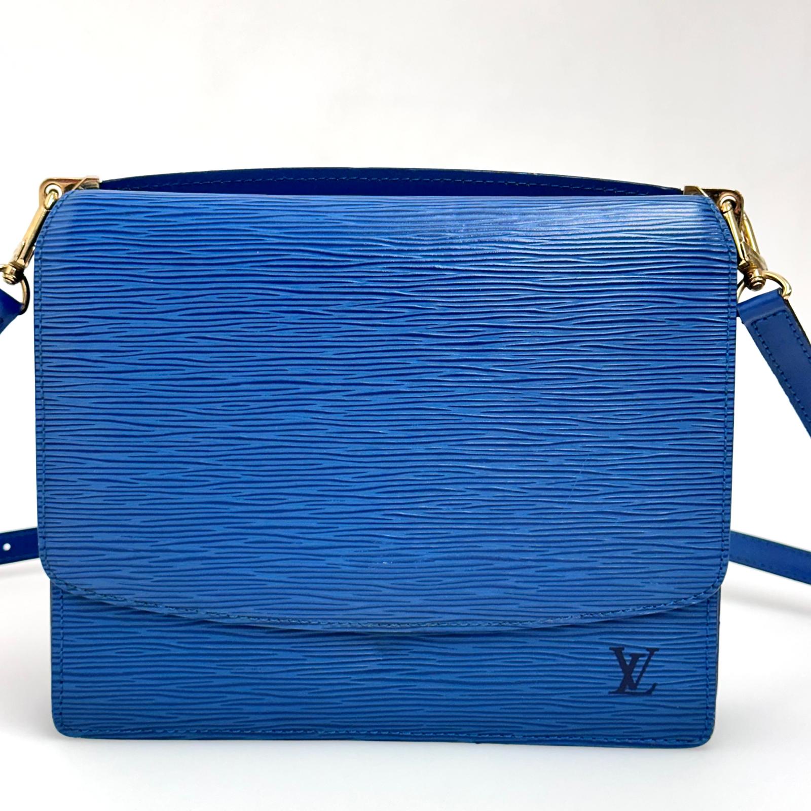 Louis Vuitton Borsa a Tracolla Saint Cloud Epi Toledo Blue
