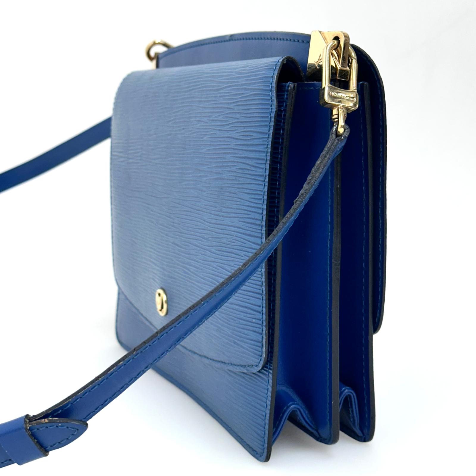 Louis Vuitton Borsa a Tracolla Saint Cloud Epi Toledo Blue