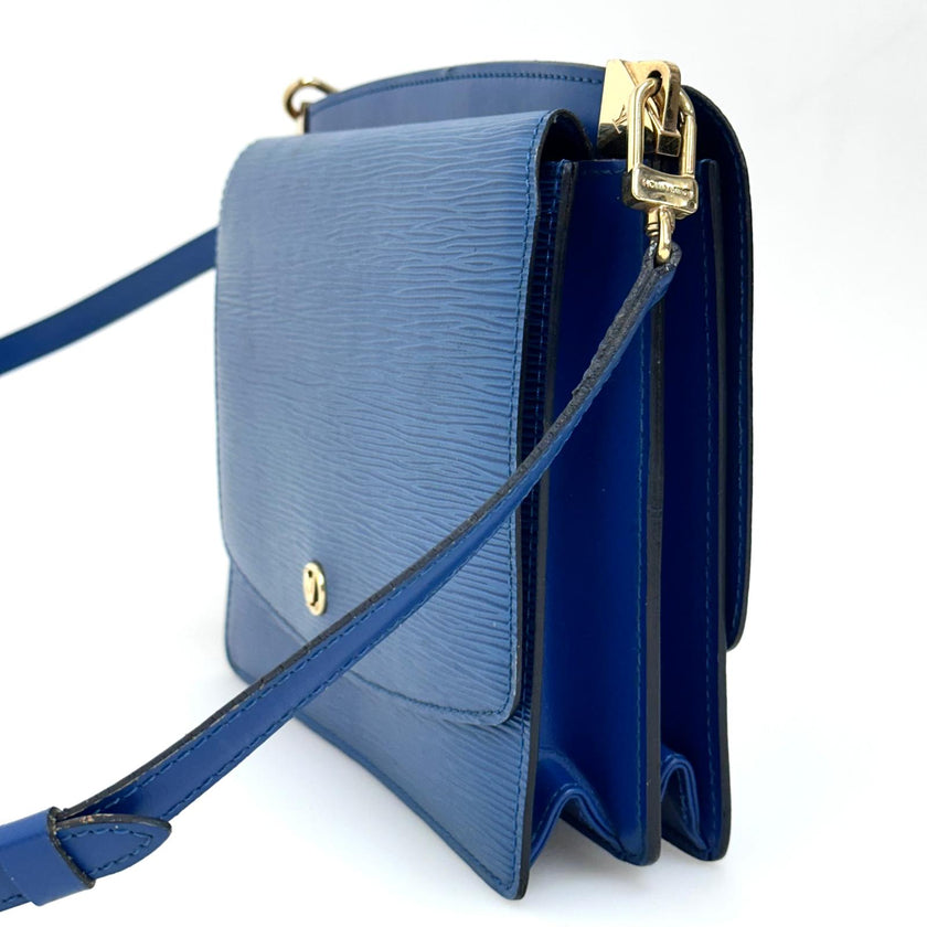 Louis Vuitton Borsa a Tracolla Saint Cloud Epi Toledo Blue