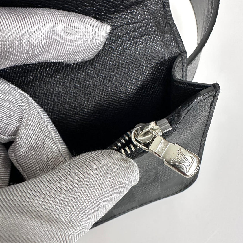 Louis Vuitton Borsa a cintura modello Pochette Florentine Damier Graphite