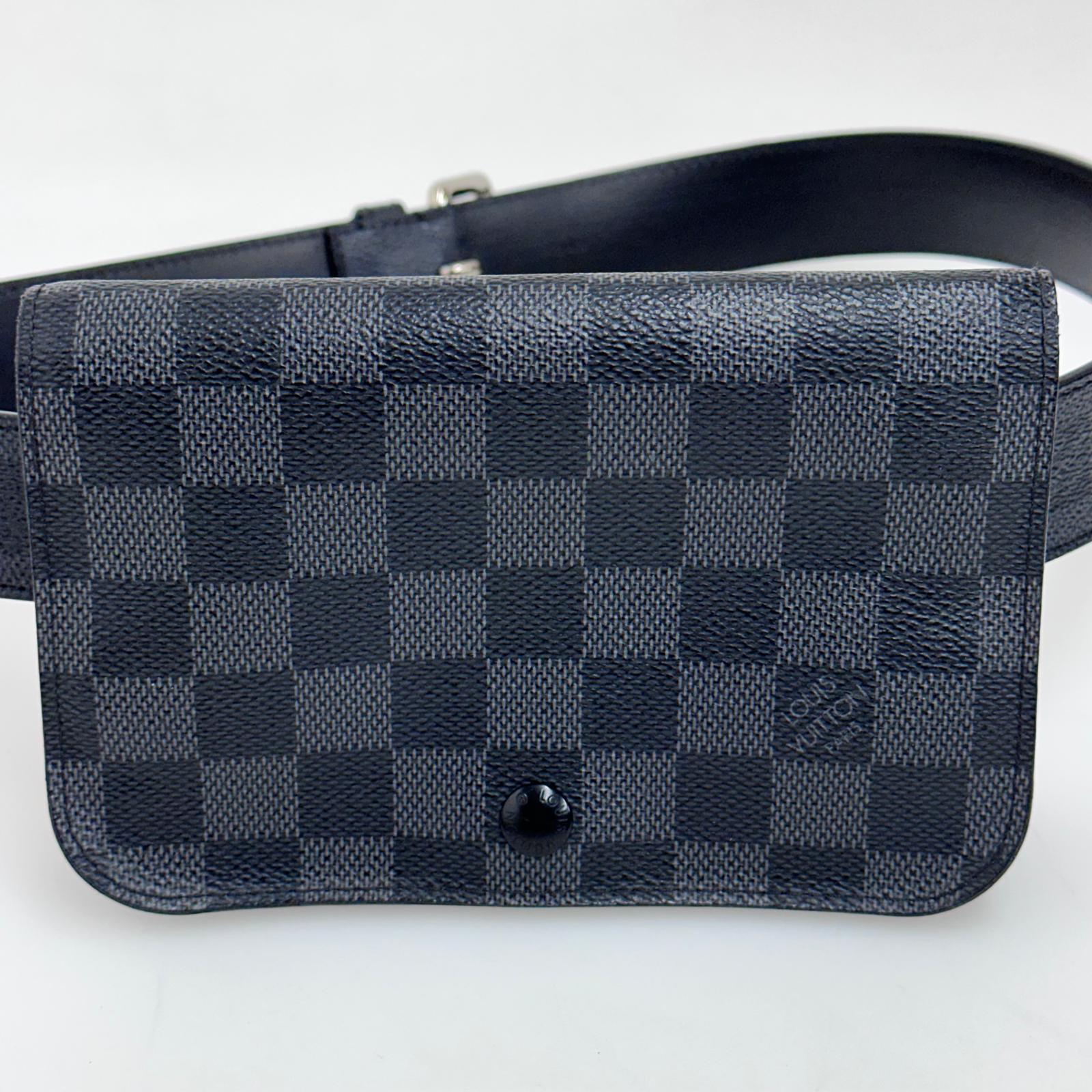Louis Vuitton Borsa a cintura modello Pochette Florentine Damier Graphite