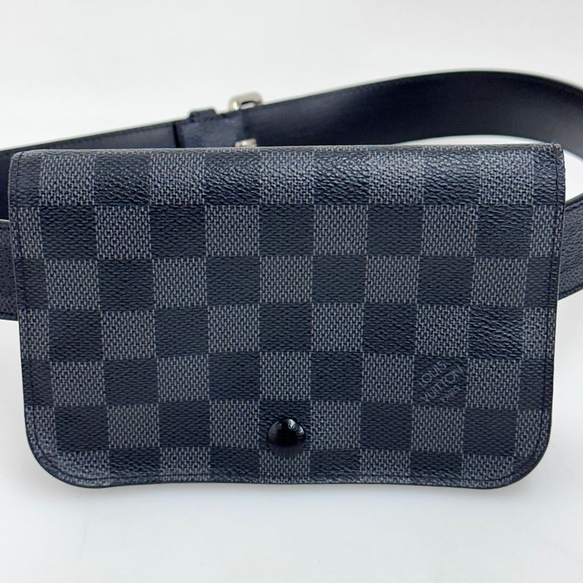 Louis Vuitton Borsa a cintura modello Pochette Florentine Damier Graphite