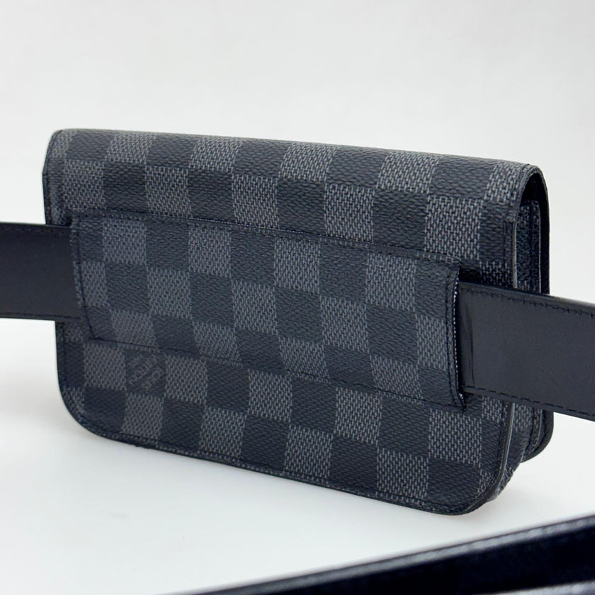 Louis Vuitton Borsa a cintura modello Pochette Florentine Damier Graphite