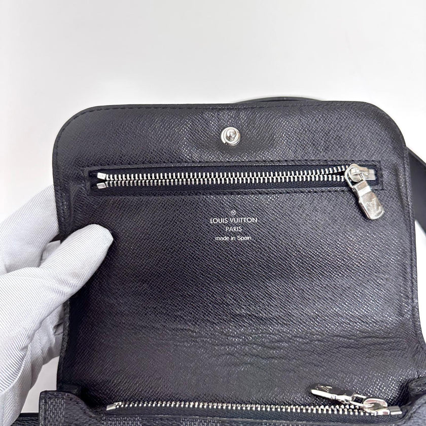 Louis Vuitton Borsa a cintura modello Pochette Florentine Damier Graphite