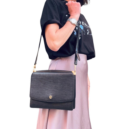 Louis Vuitton Borsa a spalla Grenelle Epi Noir Vintage anni 90