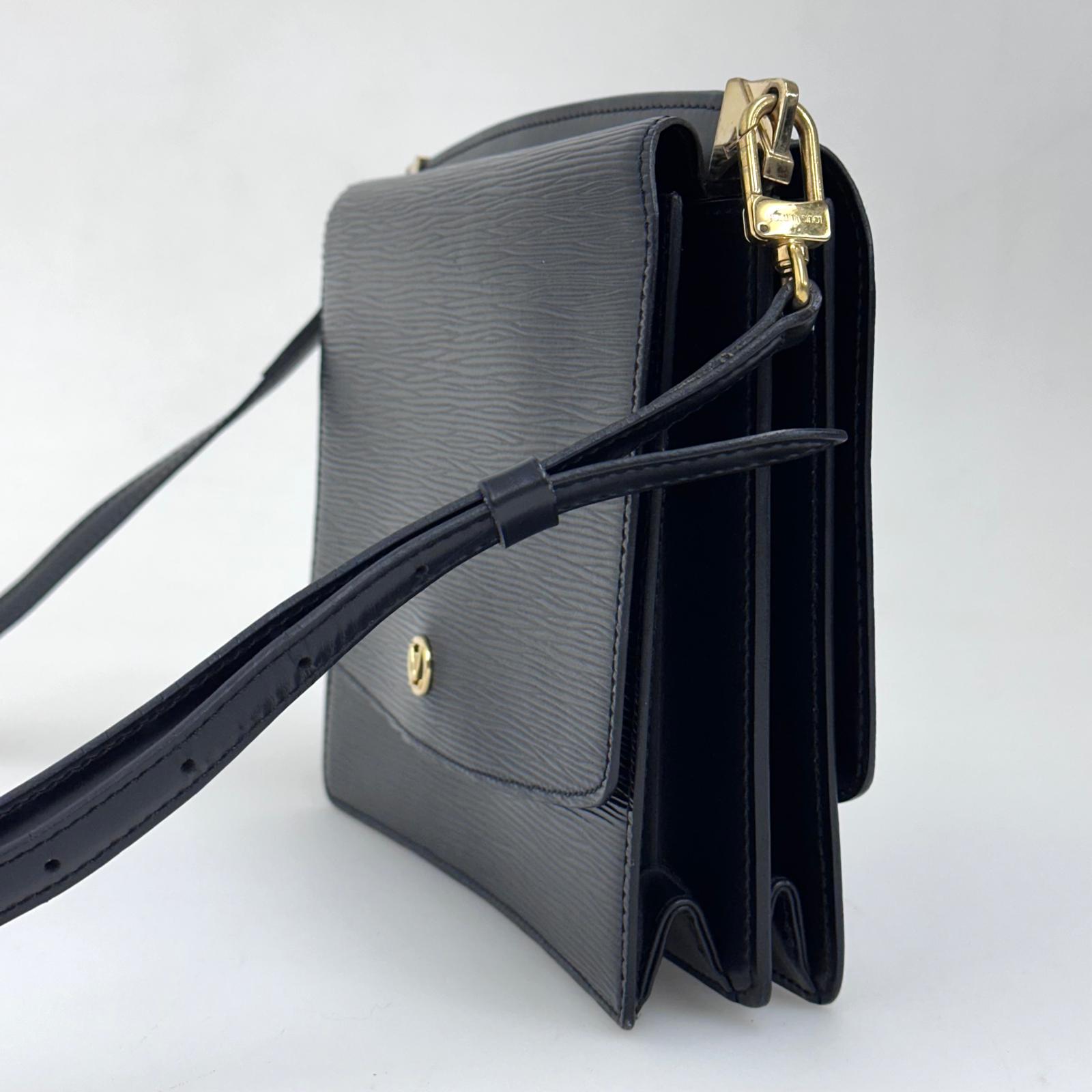 Louis Vuitton Borsa a spalla Grenelle Epi Noir Vintage anni 90