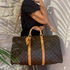 Louis Vuitton Borsa da Viaggio a Tracolla Keepall Bandoulière 50 in Tela Monogram