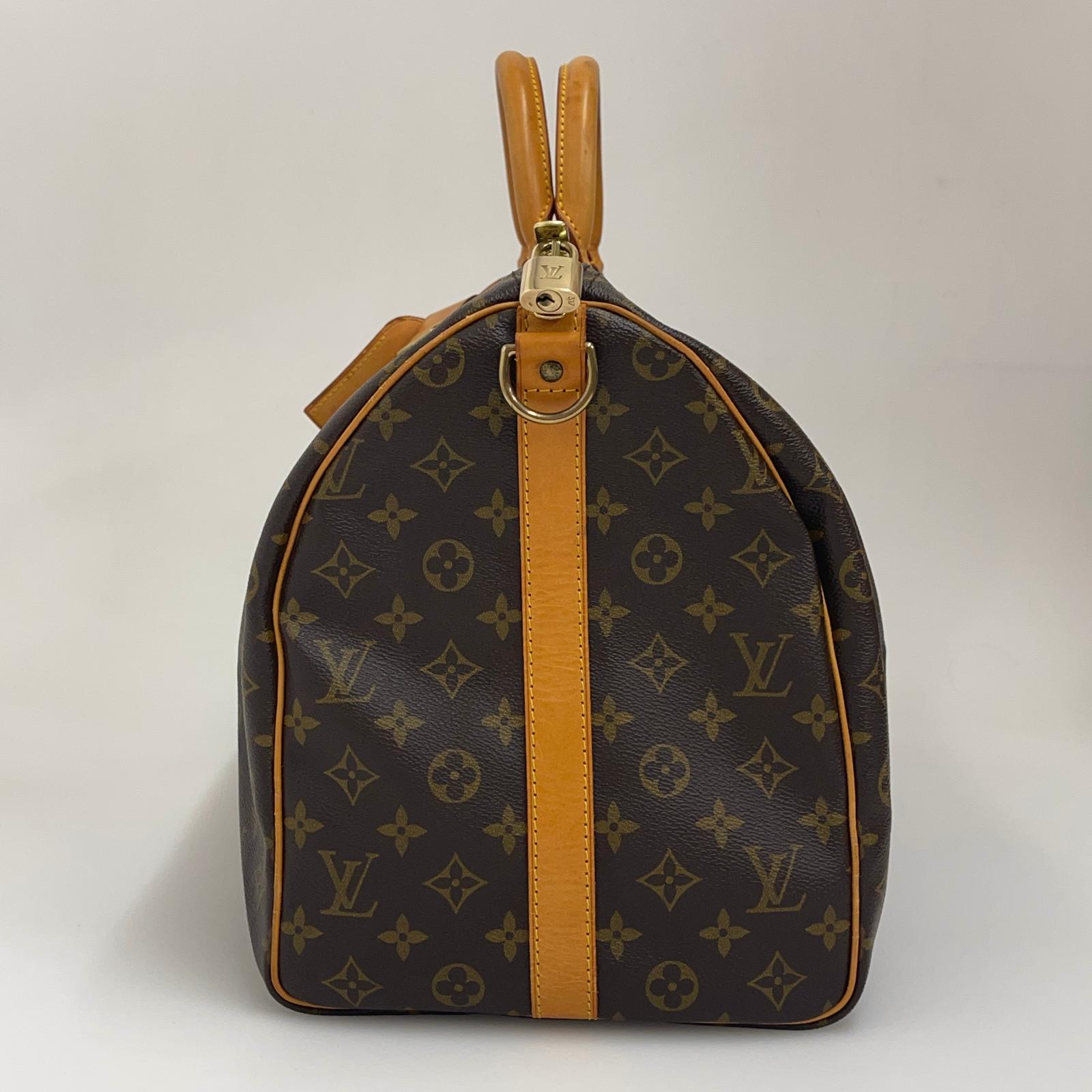 Louis Vuitton Borsa da Viaggio a Tracolla Keepall Bandoulière 50 in Tela Monogram