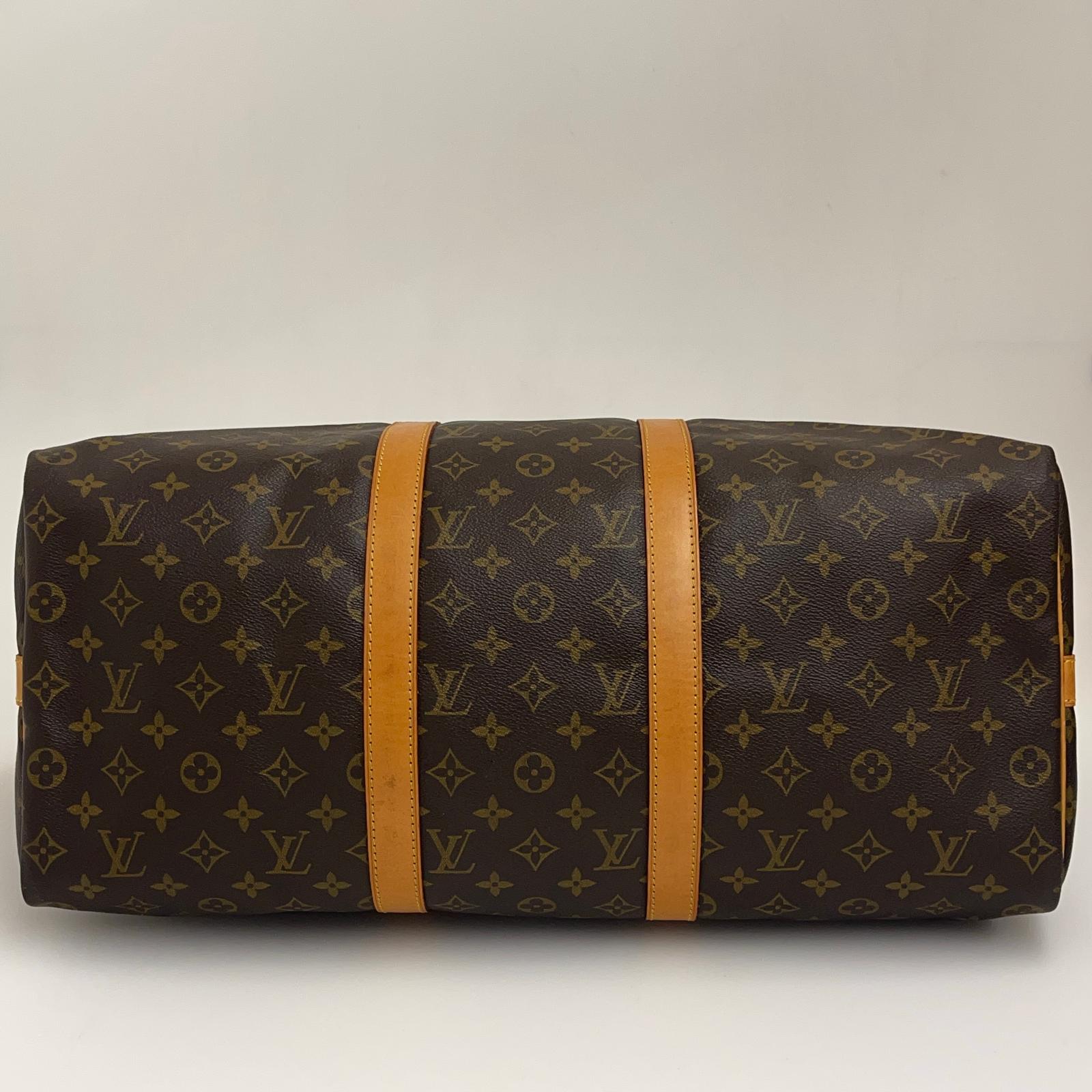 Louis Vuitton Borsa da Viaggio a Tracolla Keepall Bandoulière 50 in Tela Monogram