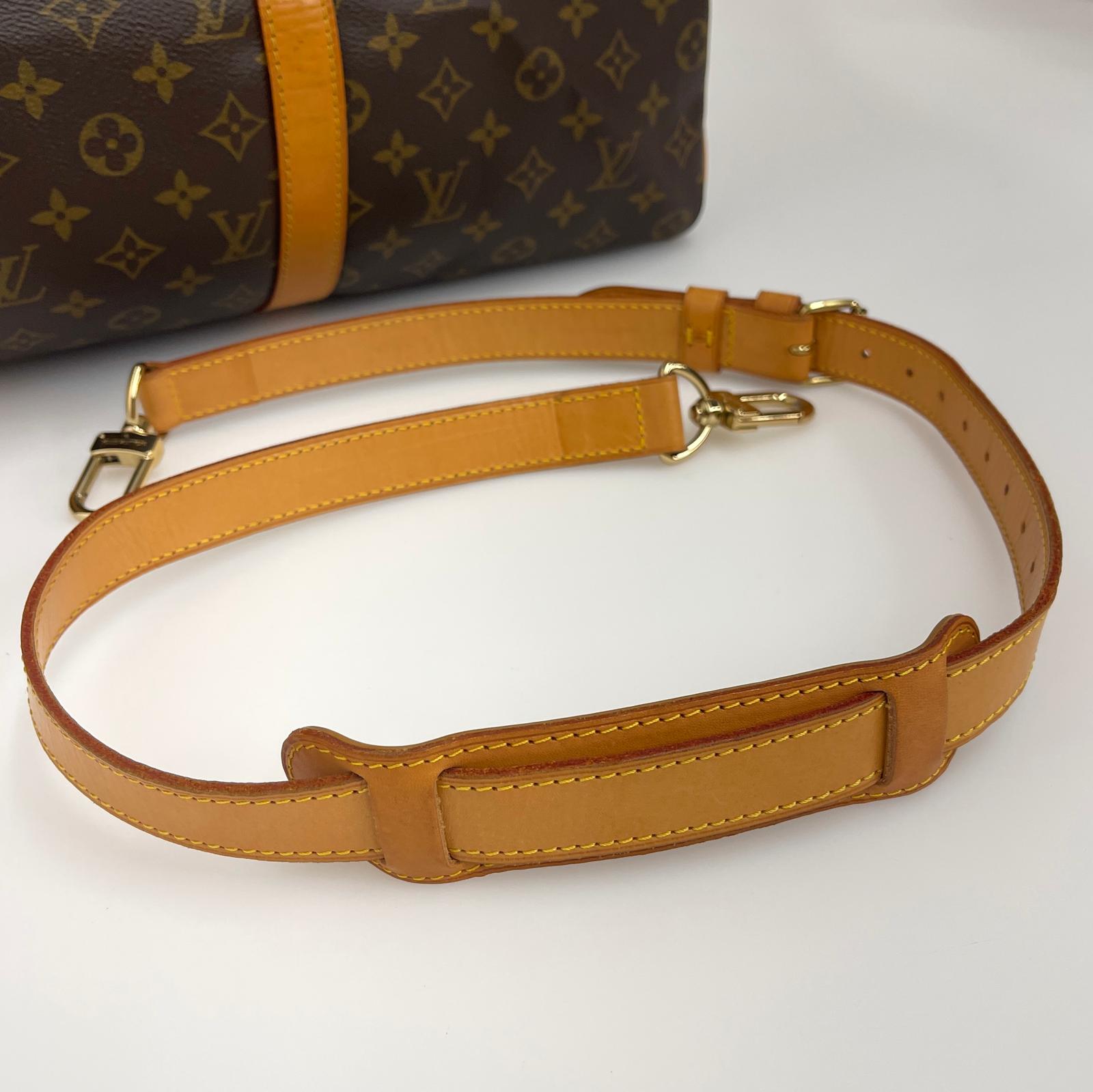 Louis Vuitton Borsa da Viaggio a Tracolla Keepall Bandoulière 50 in Tela Monogram