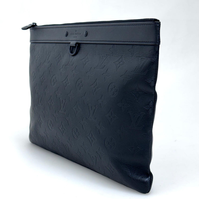 Louis Vuitton Maxi Pochette Monogram Empreinte in pelle nera