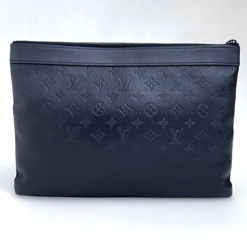 Louis Vuitton Maxi Pochette Monogram Empreinte in pelle nera