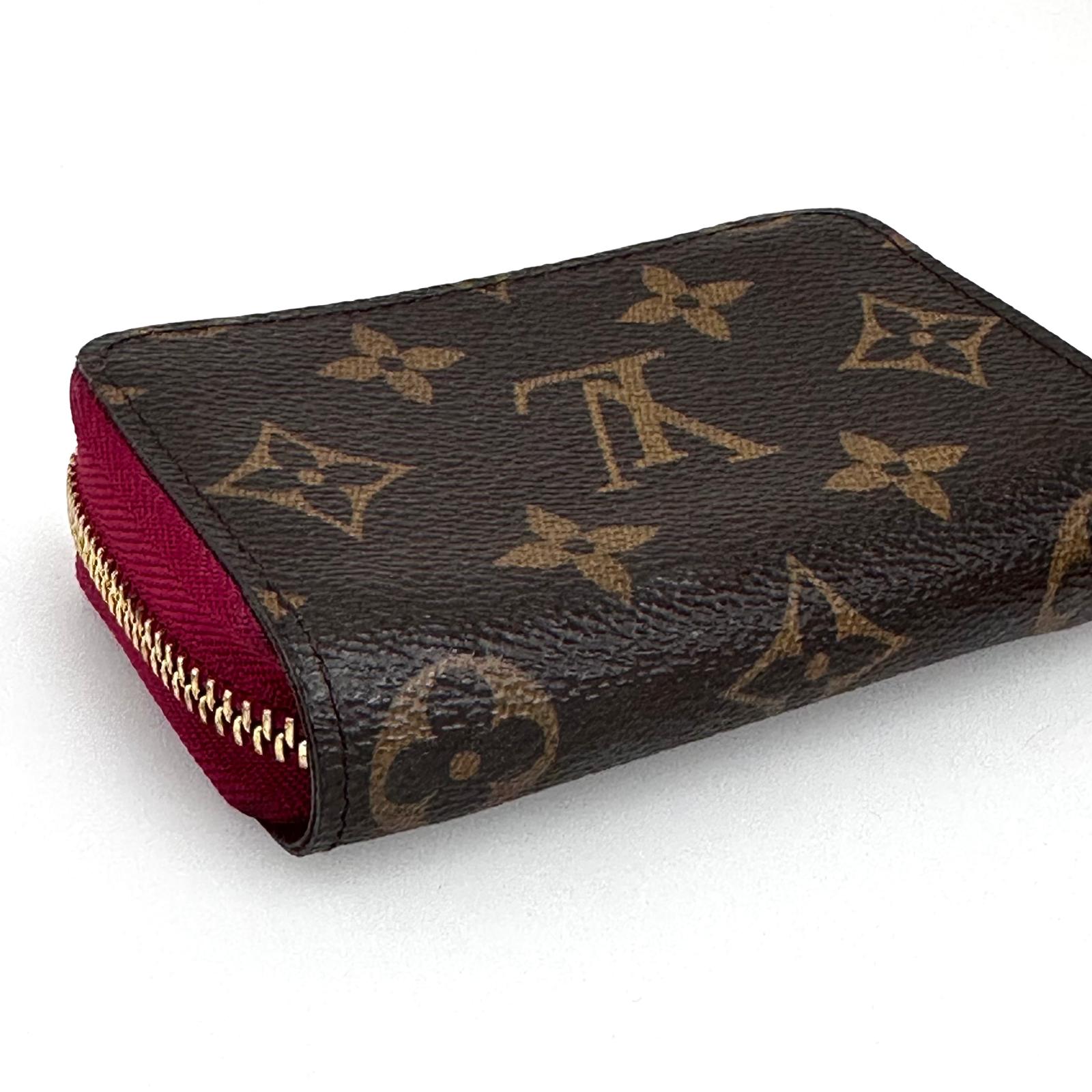 Louis Vuitton Porta Carte Zippy Coin Purse Monogram con Profili Bordeaux