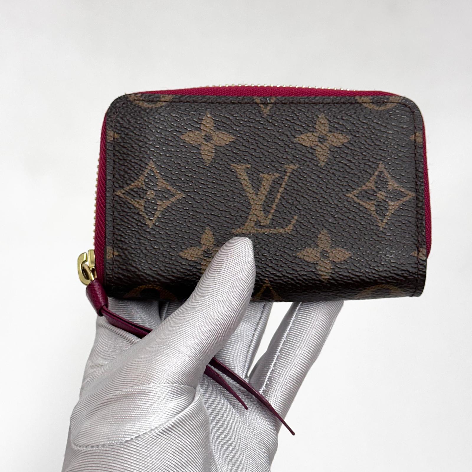 Louis Vuitton Porta Carte Zippy Coin Purse Monogram con Profili Bordeaux