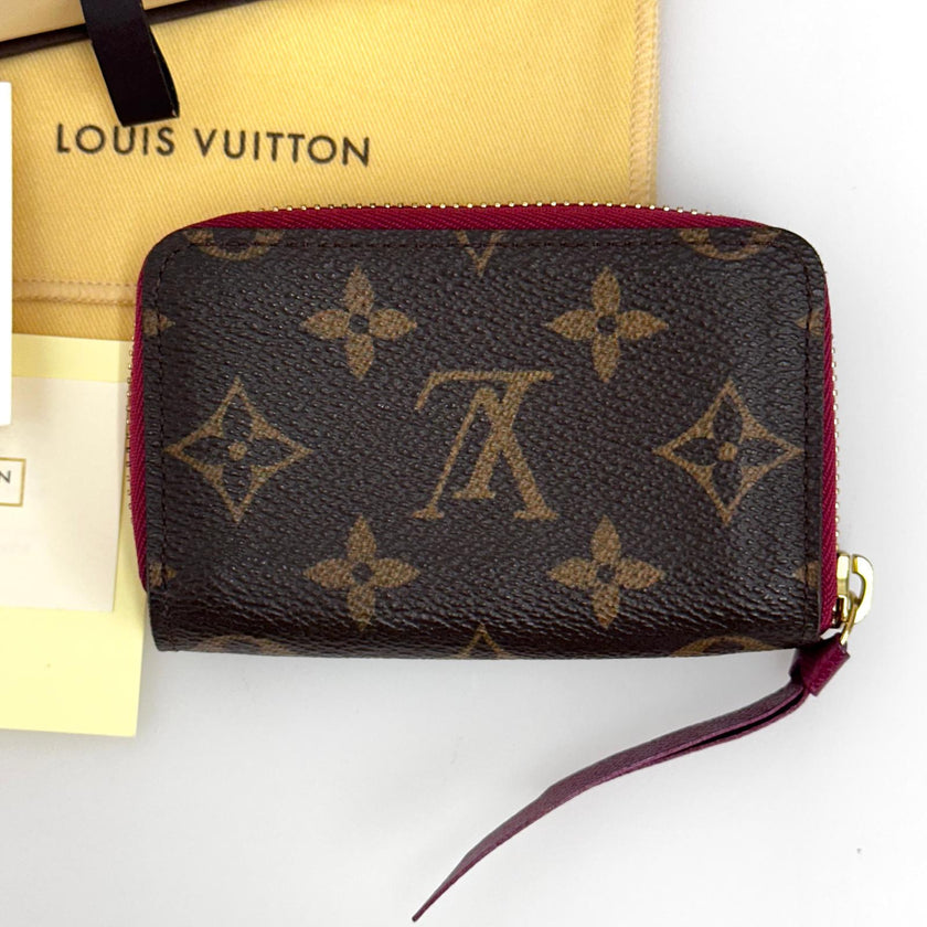 Louis Vuitton Porta Carte Zippy Coin Purse Monogram con Profili Bordeaux