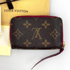 Louis Vuitton Porta Carte Zippy Coin Purse Monogram con Profili Bordeaux