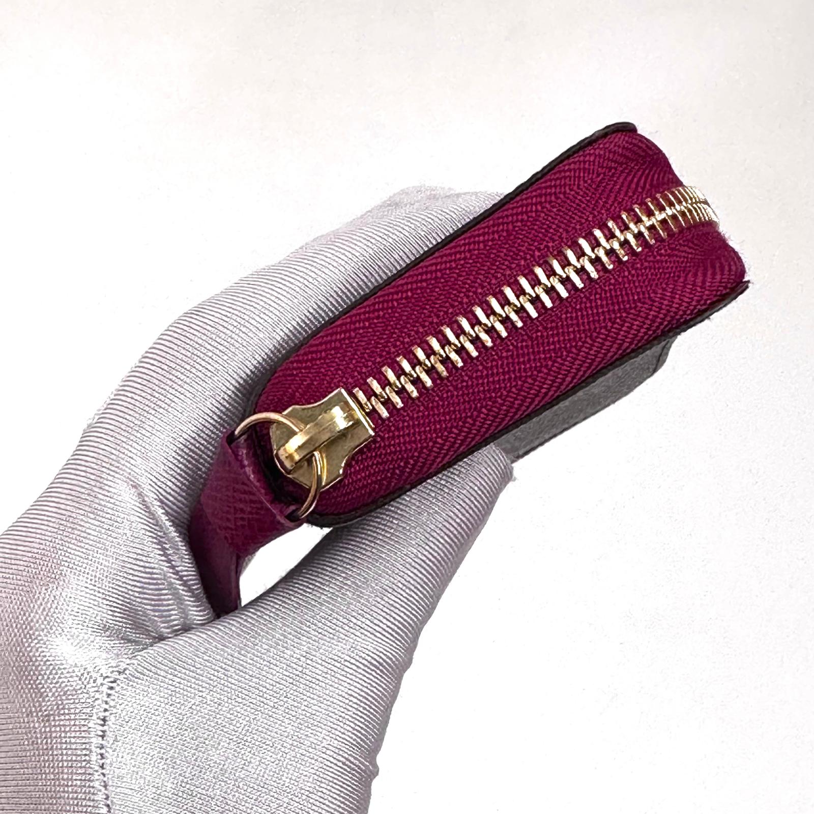 Louis Vuitton Porta Carte Zippy Coin Purse Monogram con Profili Bordeaux