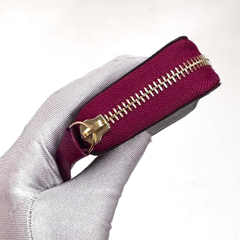 Louis Vuitton Porta Carte Zippy Coin Purse Monogram con Profili Bordeaux