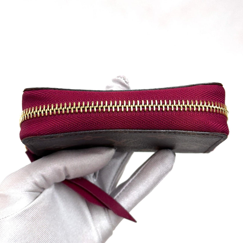 Louis Vuitton Porta Carte Zippy Coin Purse Monogram con Profili Bordeaux