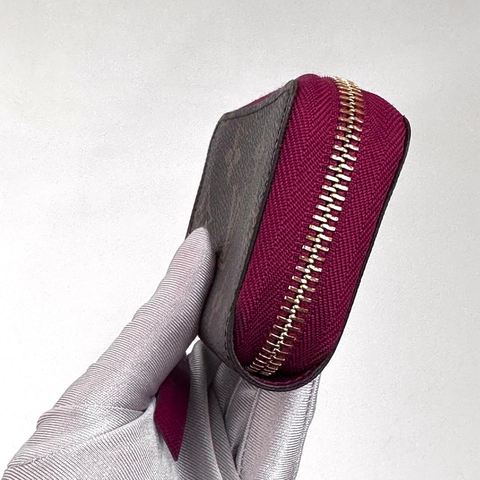 Louis Vuitton Porta Carte Zippy Coin Purse Monogram con Profili Bordeaux