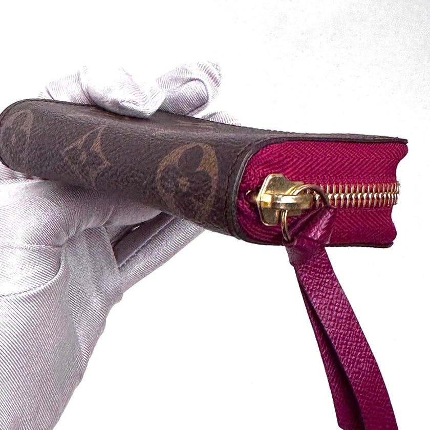 Louis Vuitton Porta Carte Zippy Coin Purse Monogram con Profili Bordeaux