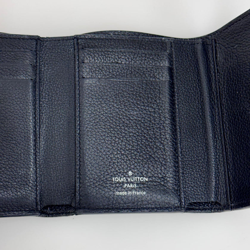 Louis Vuitton Portafoglio Lockme Compact in pelle nera