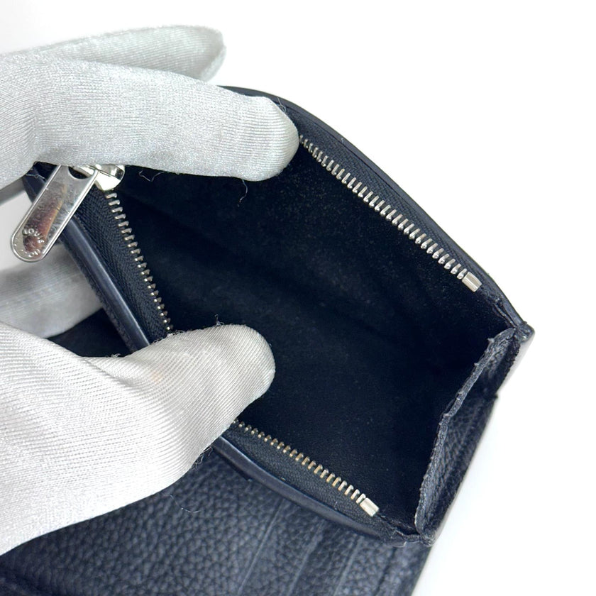 Louis Vuitton Portafoglio Lockme Compact in pelle nera