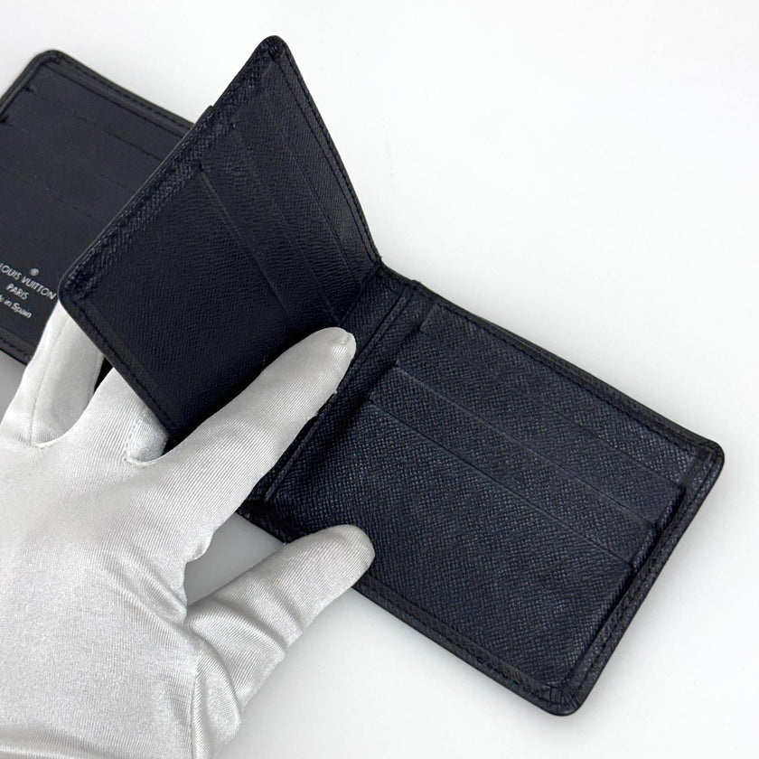 Louis Vuitton Portafoglio Multiple in pelle Taïga nero