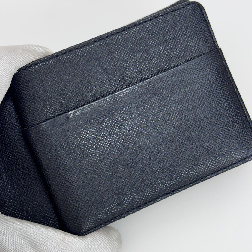 Louis Vuitton Portafoglio Multiple in pelle Taïga nero