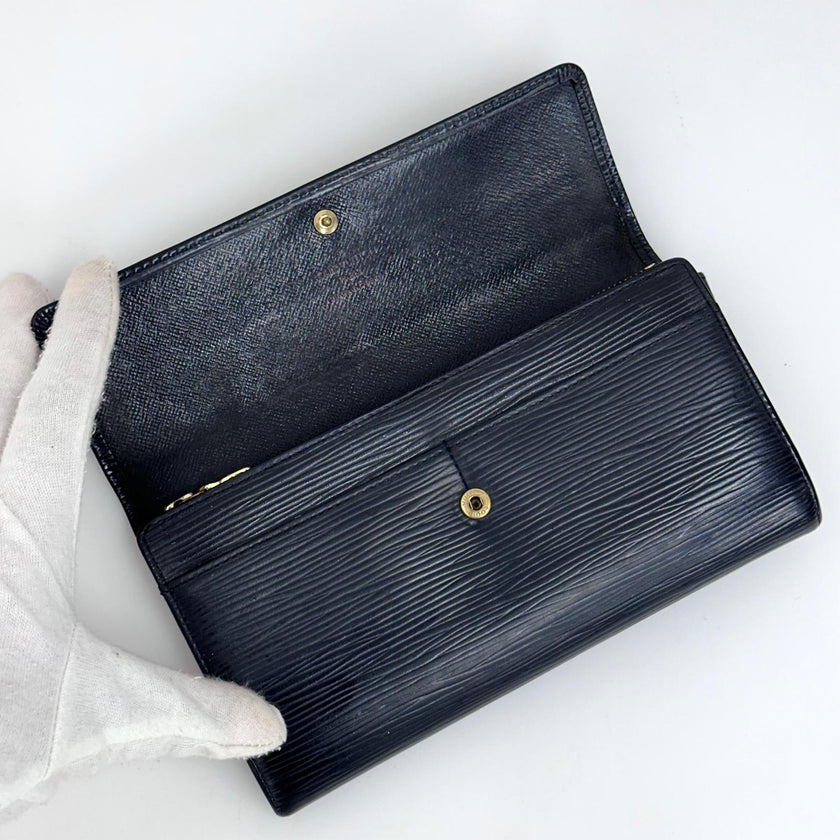 Louis Vuitton Portafoglio Sarah in pelle Epi nera