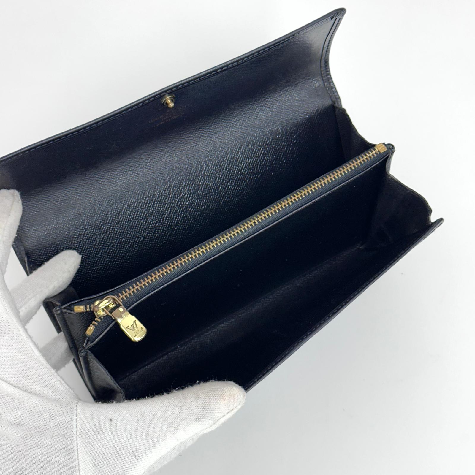 Louis Vuitton Portafoglio Sarah in pelle Epi nera