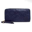 Louis Vuitton Portafoglio Zippy Wallet in Pelle Monogram Empreinte Blu