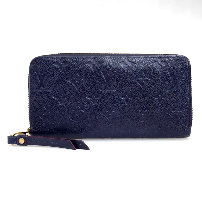 Louis Vuitton Portafoglio Zippy Wallet in Pelle Monogram Empreinte Blu
