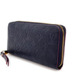 Louis Vuitton Portafoglio Zippy Wallet in Pelle Monogram Empreinte Blu