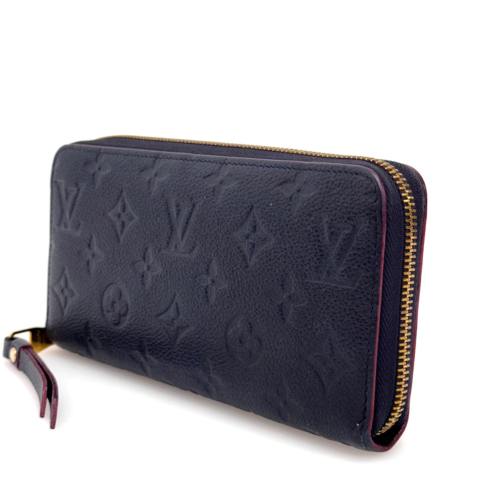 Louis Vuitton Portafoglio Zippy Wallet in Pelle Monogram Empreinte Blu