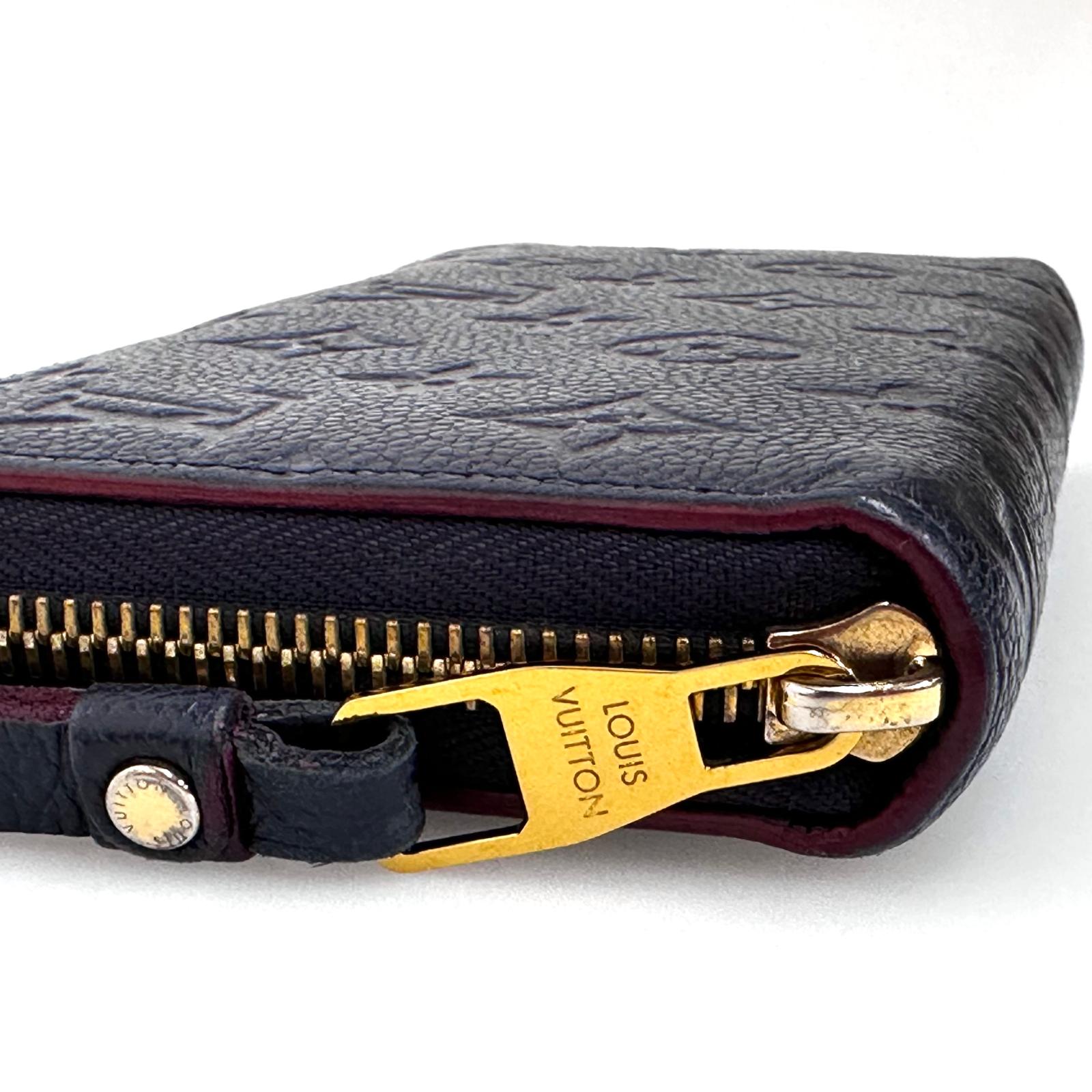 Louis Vuitton Portafoglio Zippy Wallet in Pelle Monogram Empreinte Blu